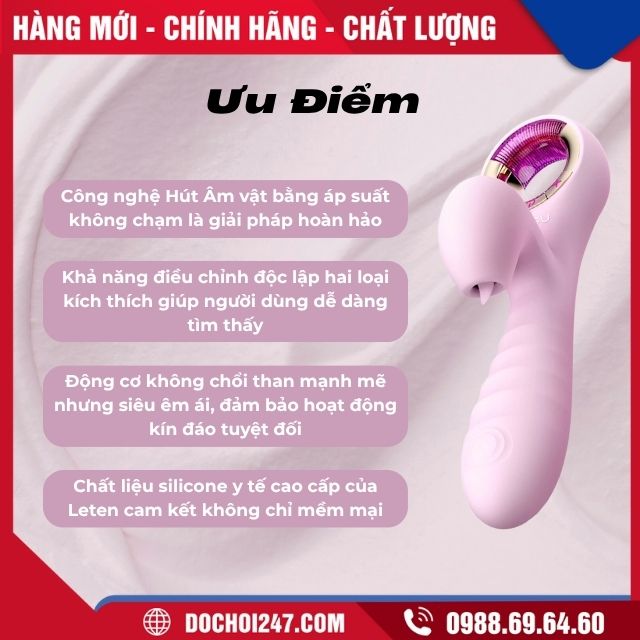Dương vật giả cao cấp Leten SUCKING VIBRATPOR cầm tay 3