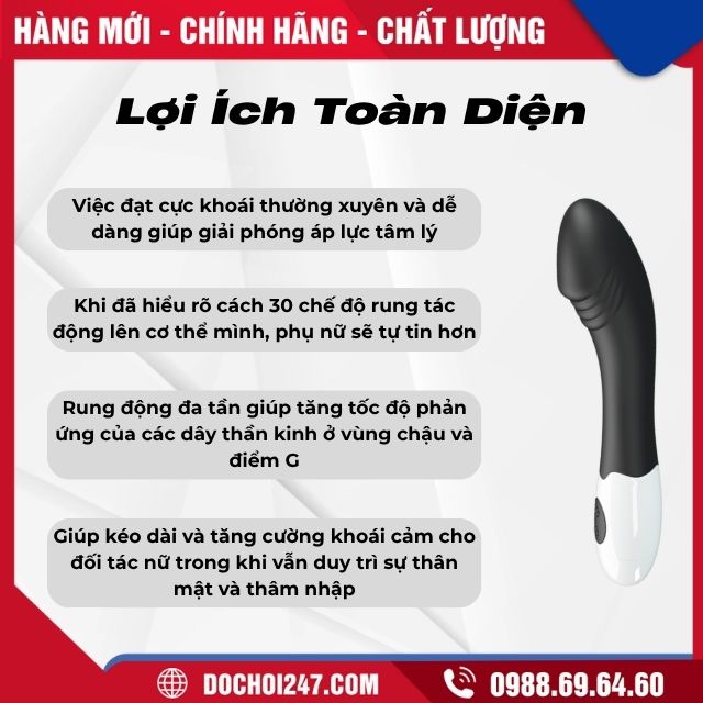 Dương vật PrettyLove Elemental 30 chế độ rung 4