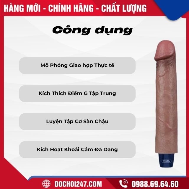 Dương vật giả cẩm tay Lovetoy REAL SOFTEE siêu mềm rung 1