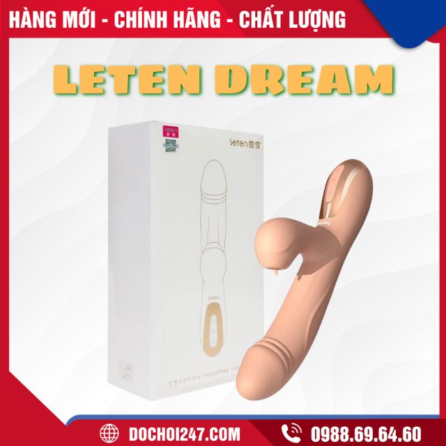 Dương vật giả cầm tay Leten Dream rung thụt bú