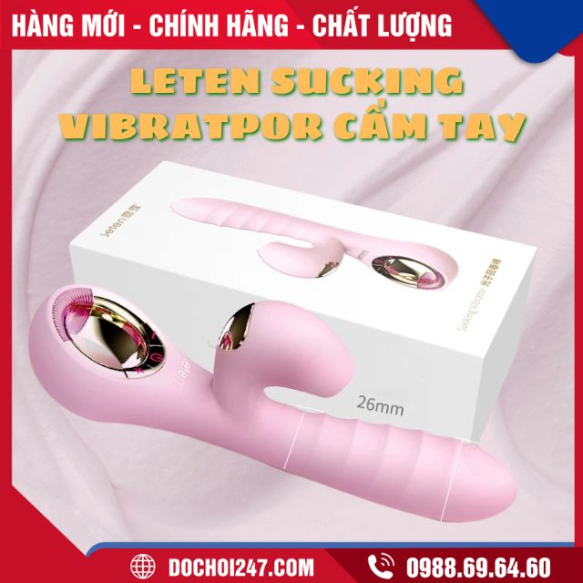 Dương vật giả cao cấp Leten SUCKING VIBRATPOR cầm tay