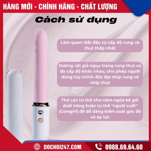 Dương vật giả ngụy trang rung thụt cực cute 4