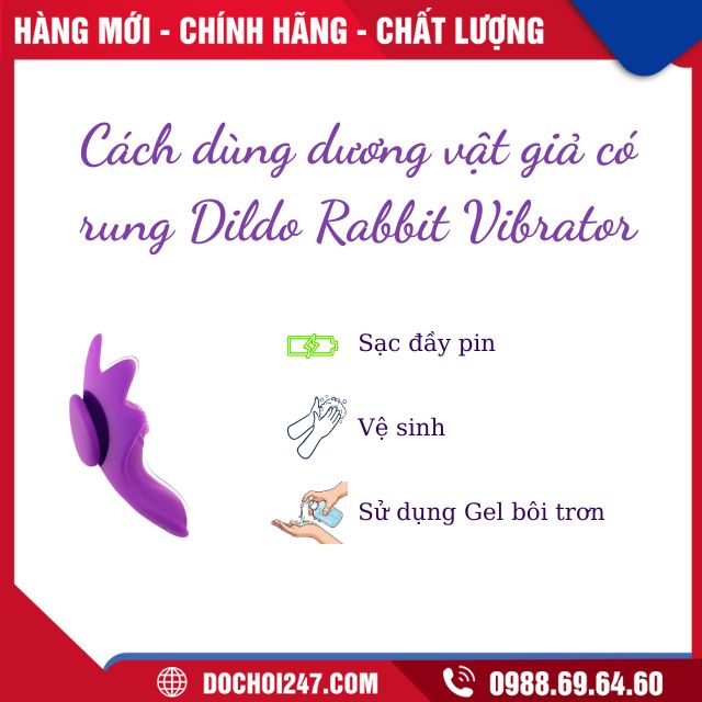 Cách dùng dương vật giả có rung Dildo Rabbit Vibrator