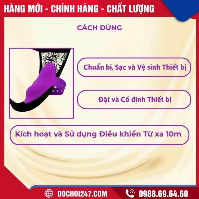 Cách Dùng Chip rung quần lót Vibrator Adult Sex Toy điều khiển từ xa