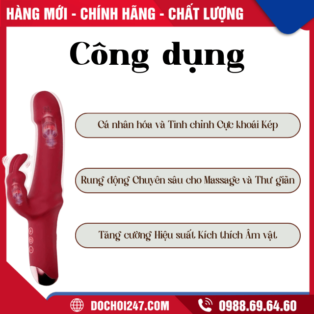 Dương vật giả (Rabbit Vibrator) 10 chế độ rung