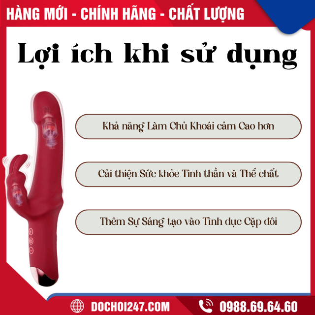 Dương vật giả (Rabbit Vibrator) 10 chế độ rung