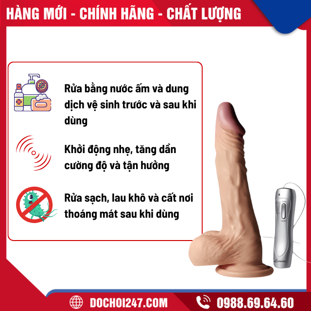 Cách dùng của Dương vật giả silicon rung ngoáy cao cấp- Cướp biển Ca ri bê