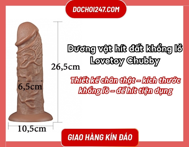 Dương vật hít đất khổng lồ Lovetoy Chubby 