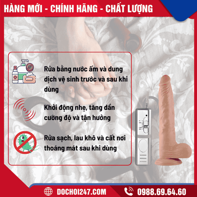 Cách dùng Dương vật giả silicon Lovetoy thuôn dài siêu rung dũng mãnh