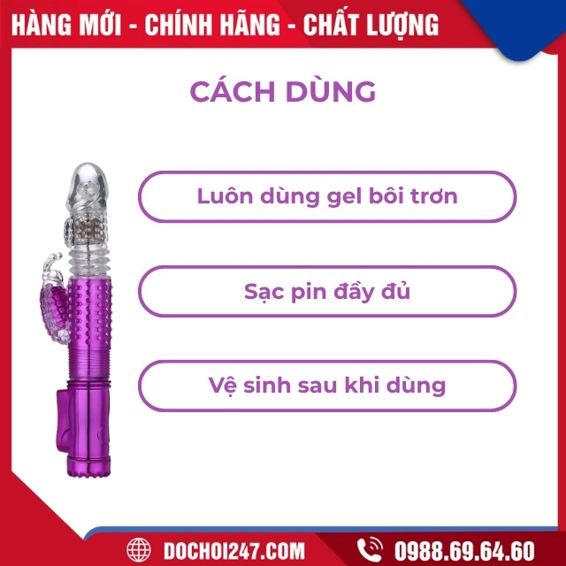 Hướng Dẫn Cách Dùng Dương Vật Giả Rung, Thụt, Ngoáy Rabbit Vibrator