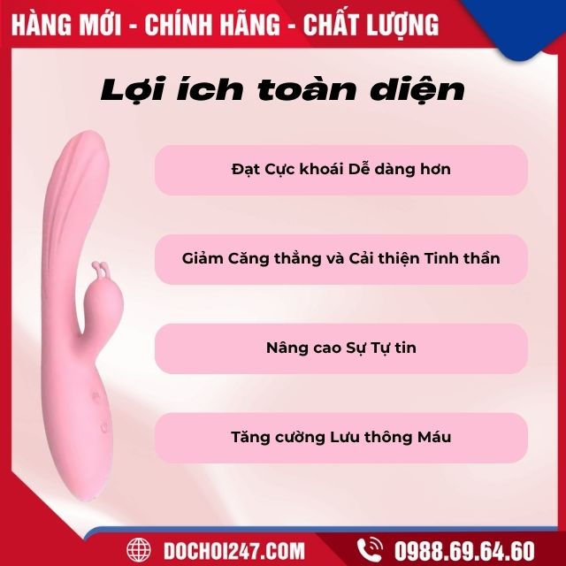 Máy rung kích thích âm đạo, hậu môn hình thỏ 8