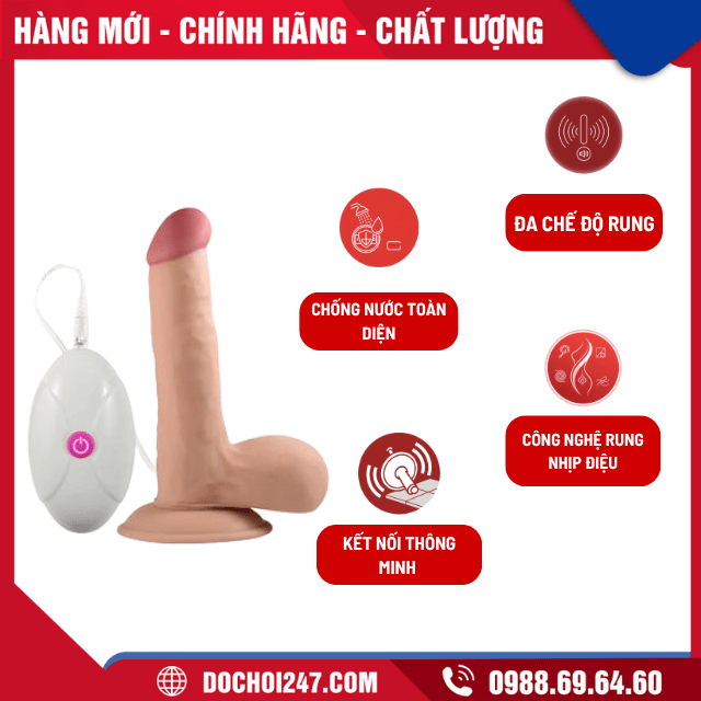 Tính năng nổi bật của Dương vật giả rung Lovetoy Ultra Soft Dude 8.5 inch