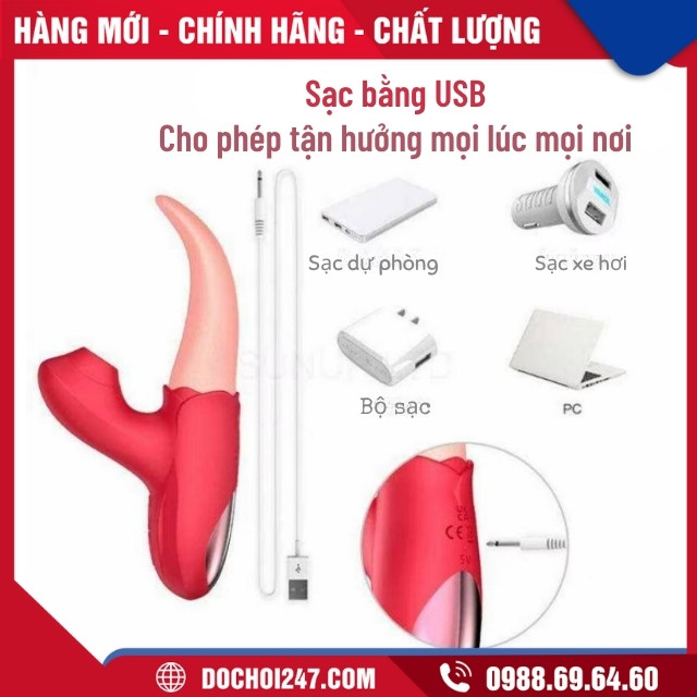 Lưỡi rung Tongue Rose Vibrator