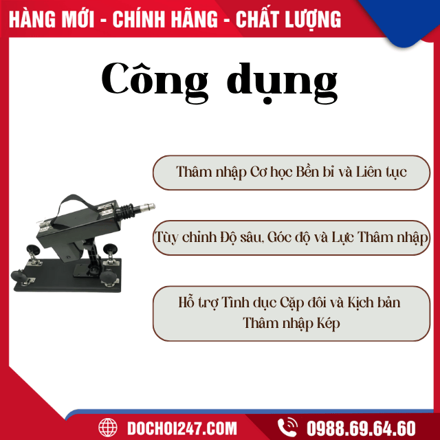 Máy dương vật giả dildo machine (màu đen)