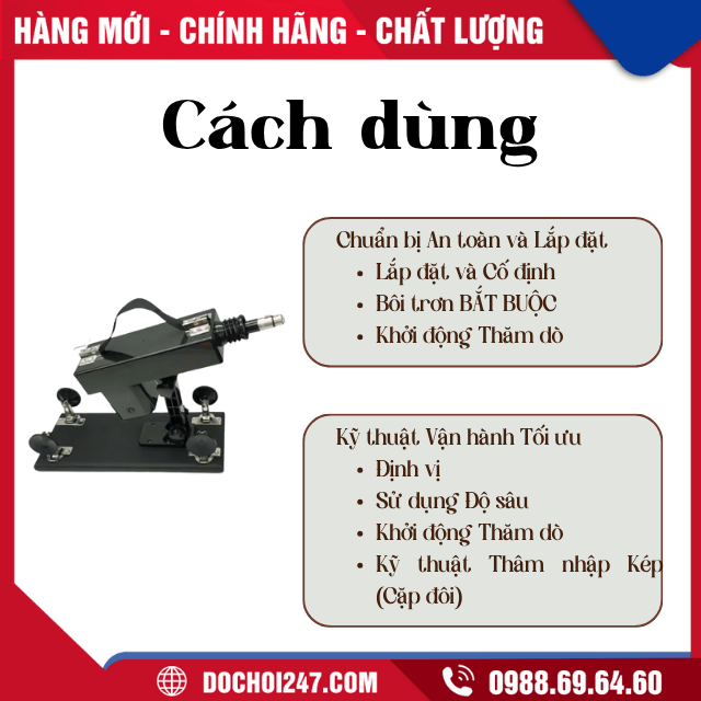 Máy dương vật giả dildo machine (màu đen)