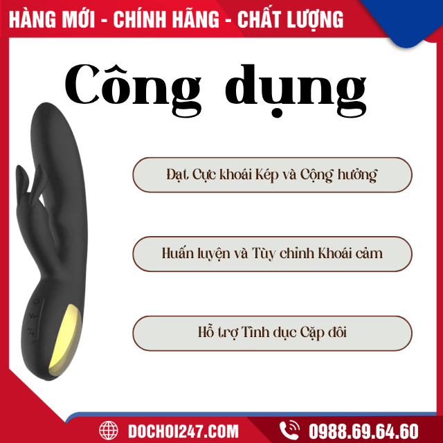 Máy rung điểm G hình thỏ (Rabbit Vibrator) 7 tần số