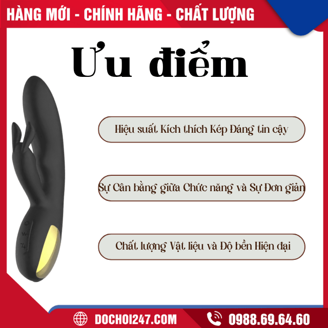 Máy rung điểm G hình thỏ (Rabbit Vibrator) 7 tần số