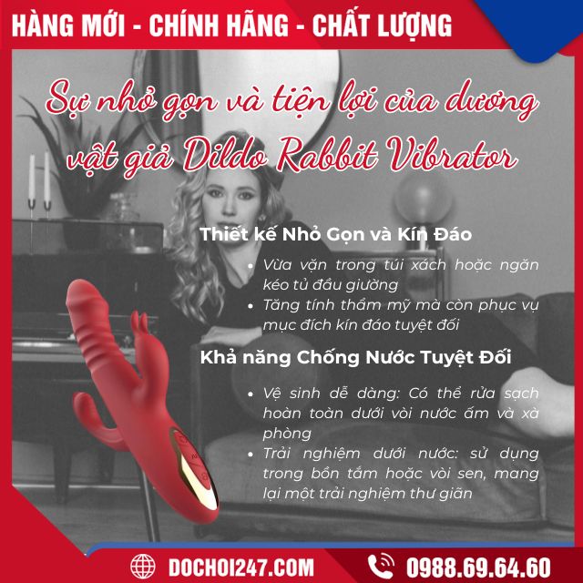Sự nhỏ gọn và tiện lợi của dương vật giả Dildo Rabbit Vibrator