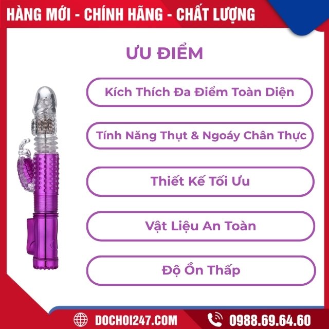 Ưu Điểm Đột Phá Tăng Khoái Cảm Máy Rung, Thụt, Ngoáy Rabbit Vibrator