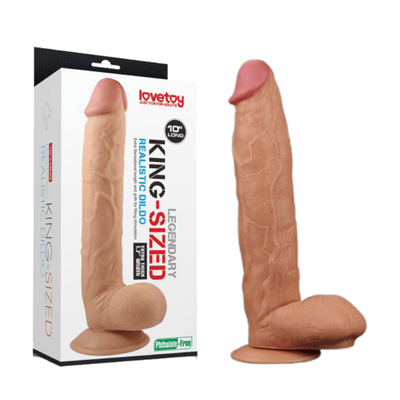 Dương vật giả size bự kích thích điểm G Lovetoy King size 10" DV12622