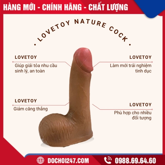 Công dụng dương vật giả gắn tường Lovetoy Nature Cock