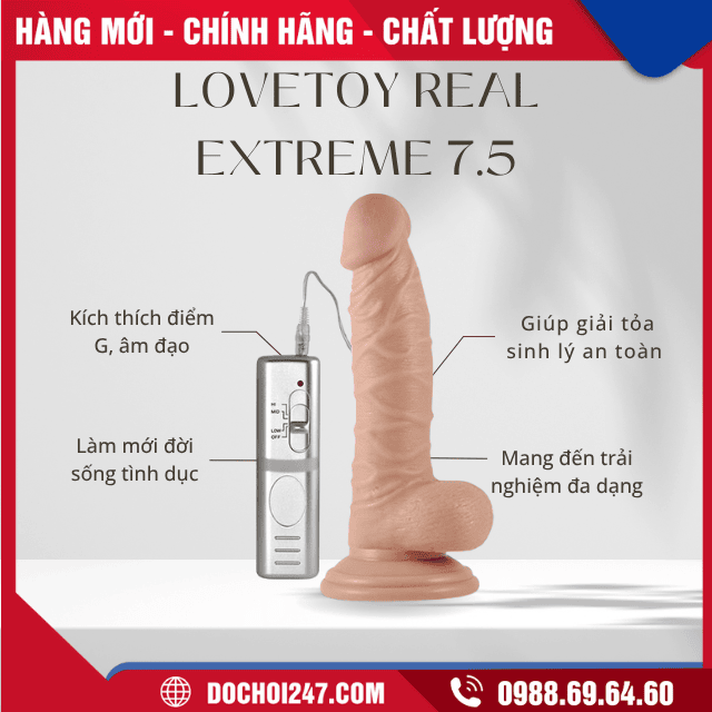 Công dụng dương vật giả gắn tường Lovetoy Real Extreme