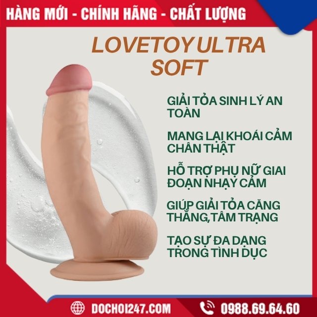 Công dụng dương vật giả gắn tường Lovetoy Ultra soft