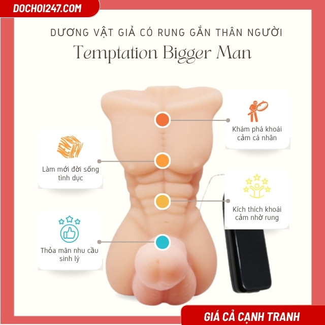 Công dụng dương vật giả gắn thân người Temptation Bigger Man