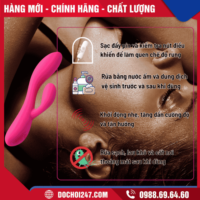Cách dùng dương vật giả Rabbit Sex Toys massage kích thích điểm G