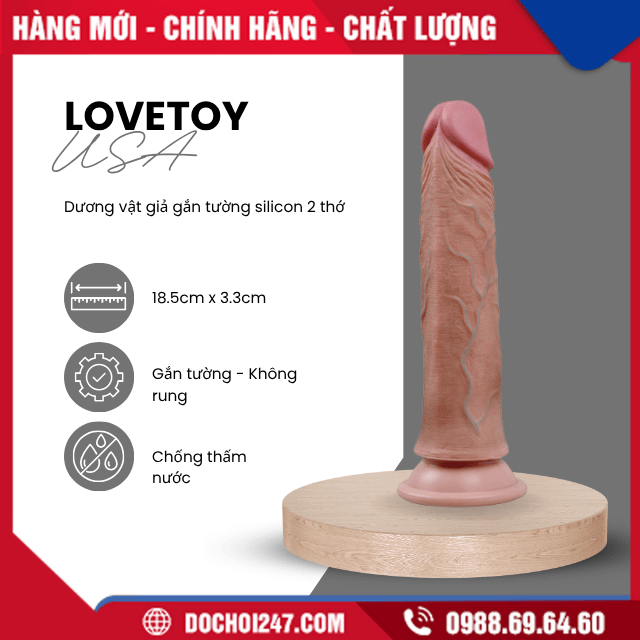 Giới thiệu dương vật giả gắn tường Lovetoy USA