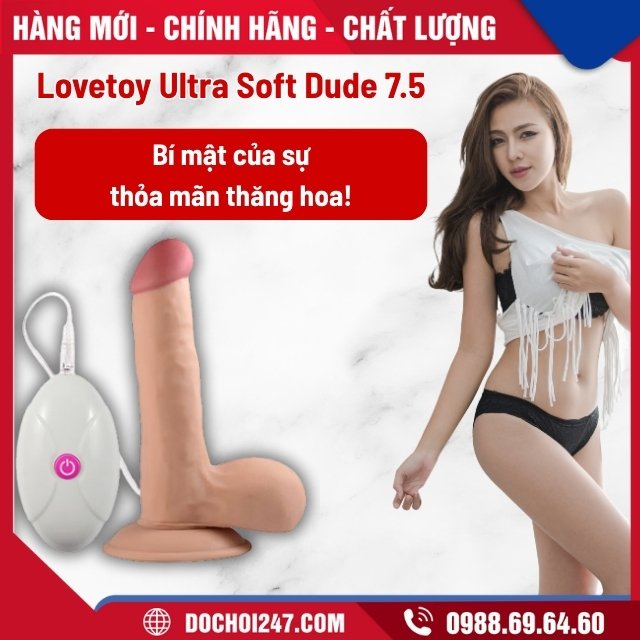Giới thiệu về dương vật giả gắn tường Lovetoy Ultra Soft Dude 7.5