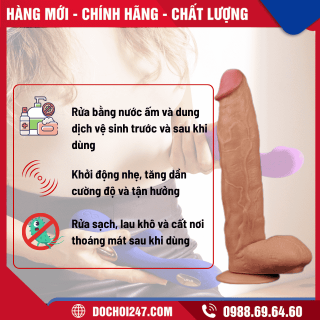 Hướng dẫn sử dụng an toàn & hiệu quả Dương vật giả Lovetoy King size 10"