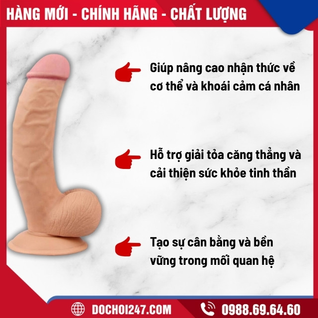 Lợi ích khi sử dụng dương vật giả Lovetoy Ultra Soft Dude 7.5