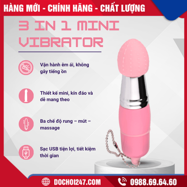 Ưu điểm nổi bật của máy rung 3 in 1 Mini Vibrator