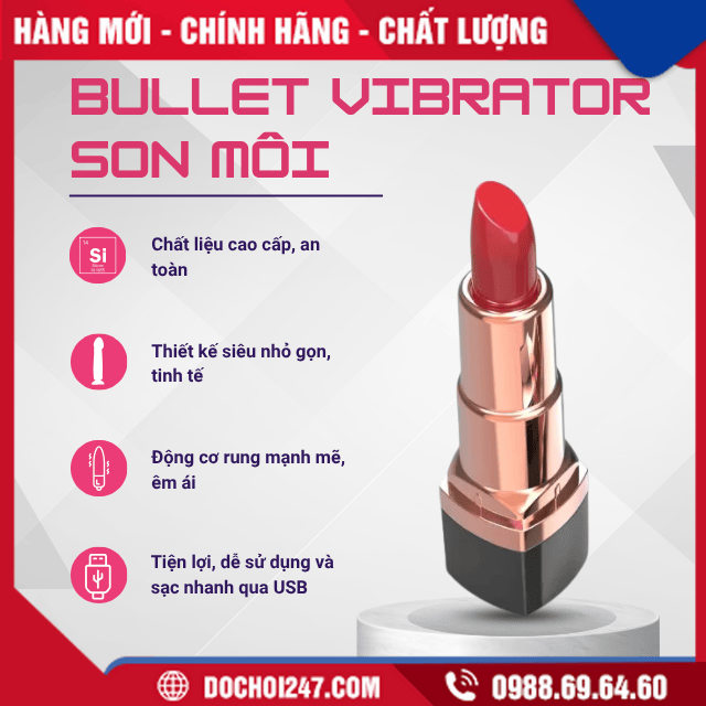 Ưu điểm nổi bật của máy rung Bullet Vibrator son môi