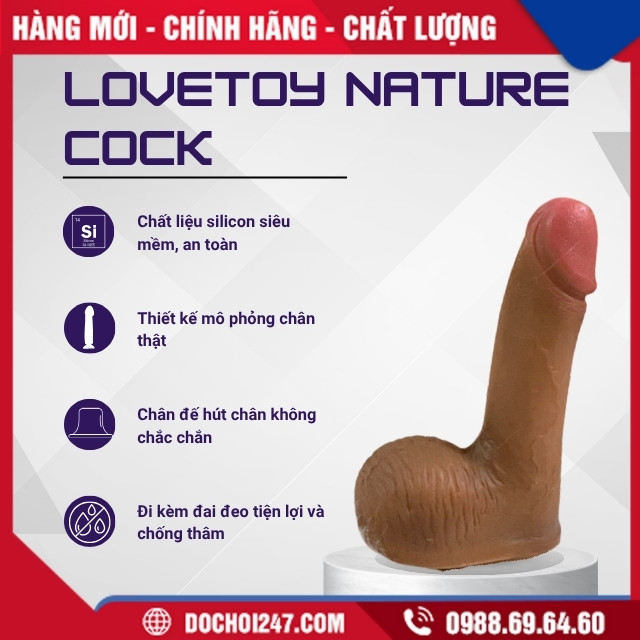 Ưu điểm dương vật giả gắn tường Lovetoy Nature Cock