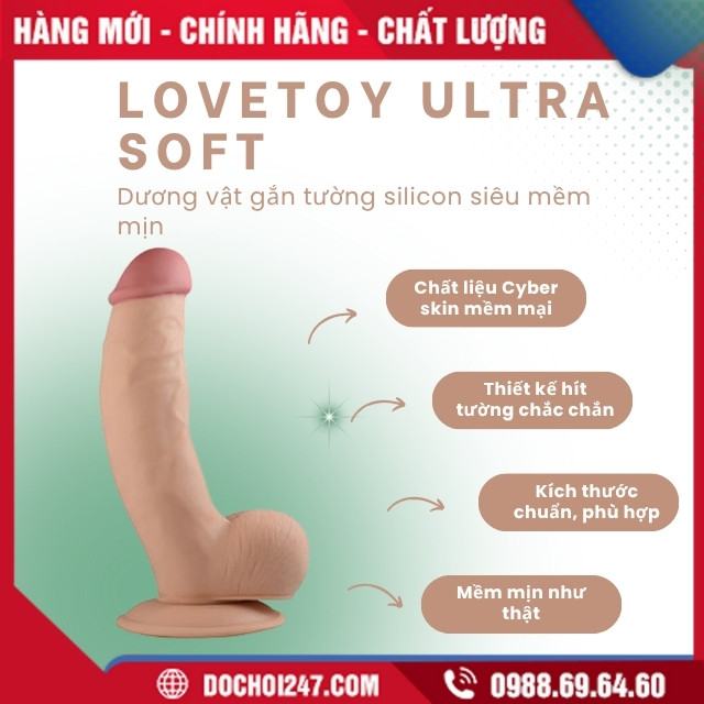 Ưu điểm của dương vật giả gắn tường Lovetoy Ultra soft
